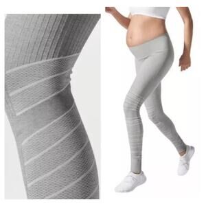 $88 BLANQI Maternity Size Large‎ Sport Support Hipster Contour Leggings Grey